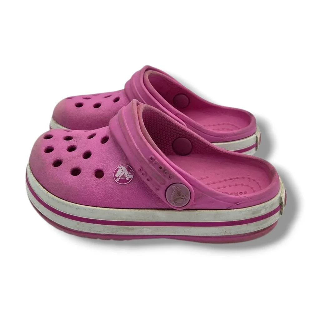 Crocs Crocband Clog Child 6 Pink Slip on